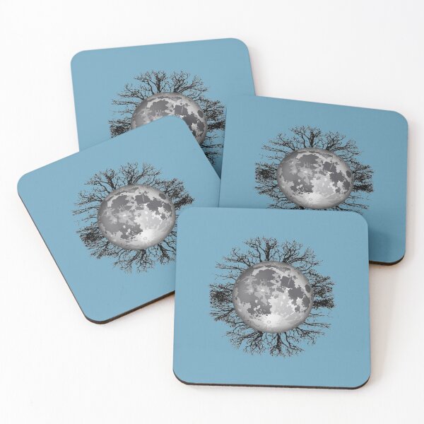 Item preview, Full moon trees art design ! designed and sold by Byoudesigns.