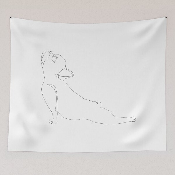 Item preview, One Line French Bulldog Upward Facing Dog designed and sold by Huebucket.