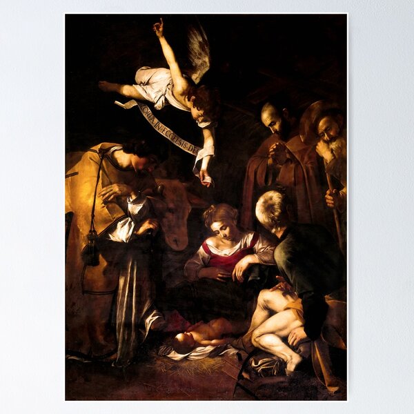 Item preview, Michelangelo Merisi da Caravaggio "Nativity with St. Francis and St. Lawrence" designed and sold by Alexandra Dahl.