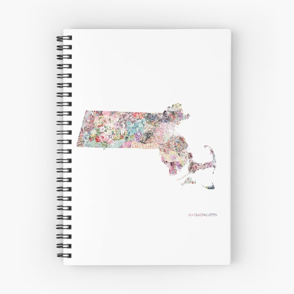 Item preview, Massachusetts map designed and sold by FlowersMaps.