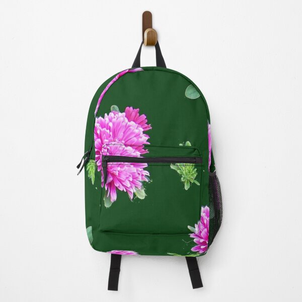 Item preview, One Pink Aster and Bud  Green Background designed and sold by DianeBP.
