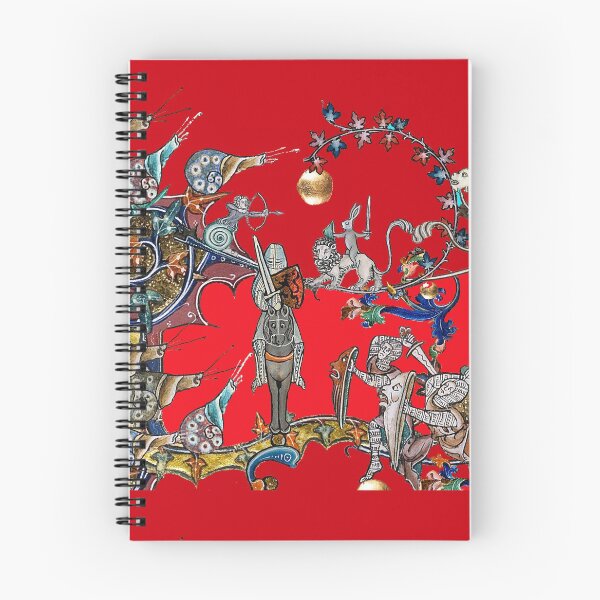 Item preview, WEIRD MEDIEVAL BESTIARY  WAR, KNIGHTS AND KILLER RABBITS FIGHTING WITH GIANT SNAILS Royal Red designed and sold by BulganLumini.
