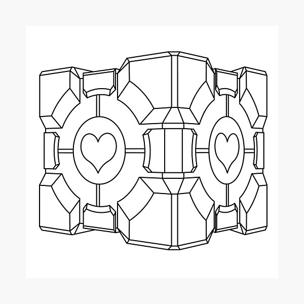 Weighted Companion Cube Meat Pin for Sale by Valla-Chan