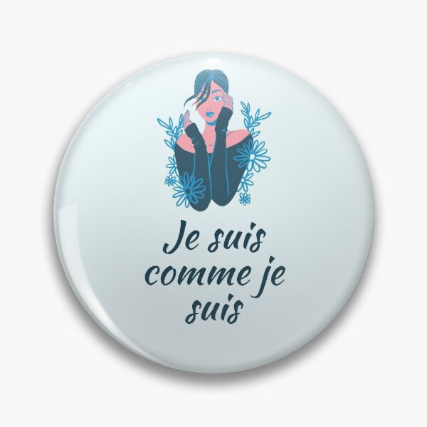 Item preview, I am what I am - popular french quotes theme gifts (in light blue)  designed and sold by RebelliousRosee.