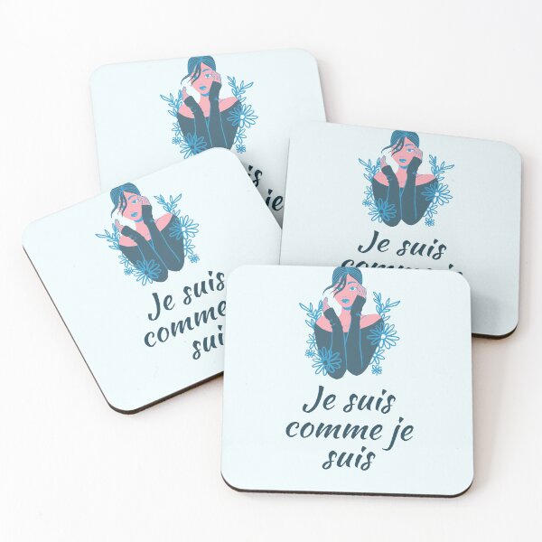 Item preview, I am what I am - popular french quotes theme gifts (in light blue)  designed and sold by RebelliousRosee.