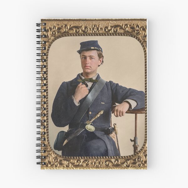 Item preview, Unidentified Union soldier in Union frock coat, with Sheffield knife and cartridge box, ca 1864 designed and sold by Sanna Dullaway.