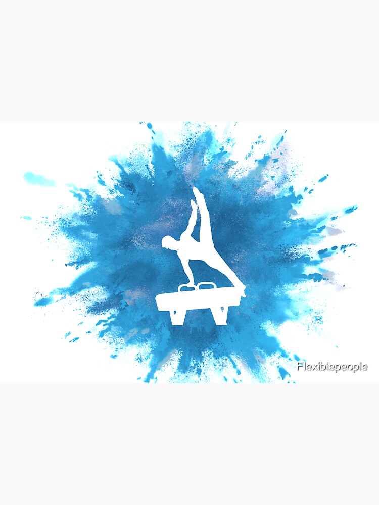 Mens Gymnastics Explosion Blue by Flexiblepeople