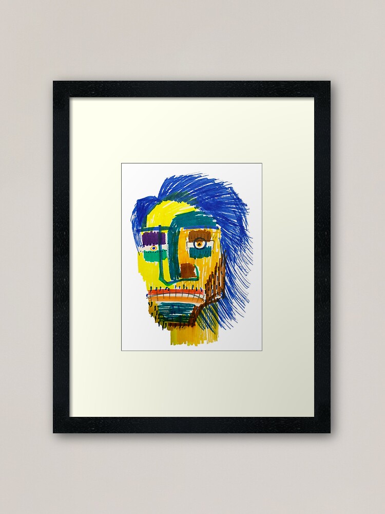 Alternate view of Marker Face Framed Art Print