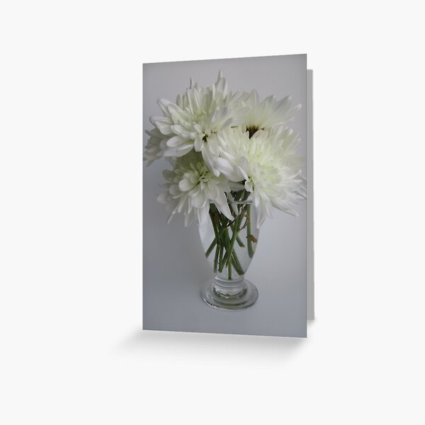 White Flowers Greeting Card