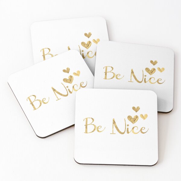 Item preview, Be Nice. Quote. Hand-drawn vintage Gold Foil  lettering. designed and sold by Victoria Riabov.