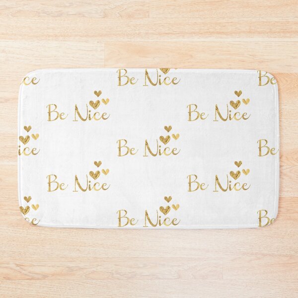 Item preview, Be Nice. Quote. Hand-drawn vintage Gold Foil  lettering. designed and sold by Victoria Riabov.