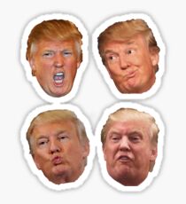 4 pack stickers Trump Heads Sticker