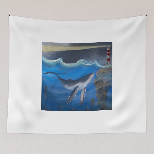Aperçu de l'œuvre Baleine et phare créée et vendue par RainbowStudio.