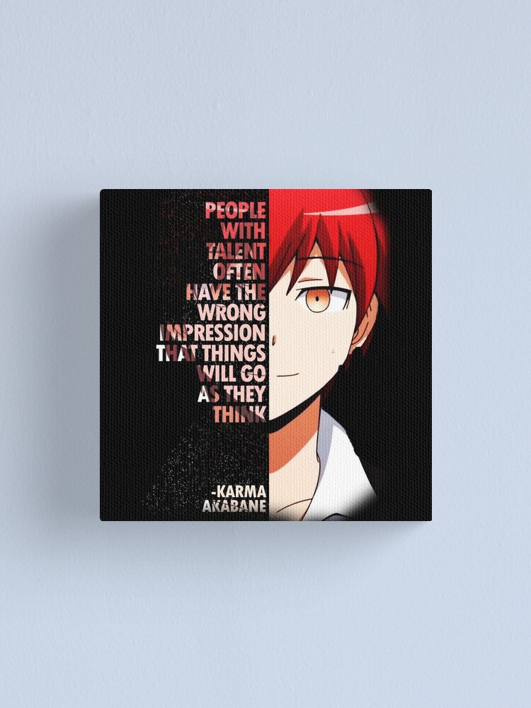 Impression Sur Toile Assassination Classroom Karma Akabane Citation Par Shindouart Redbubble