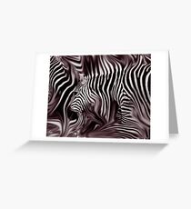 Knee Deep in Brown Zebras Greeting Card