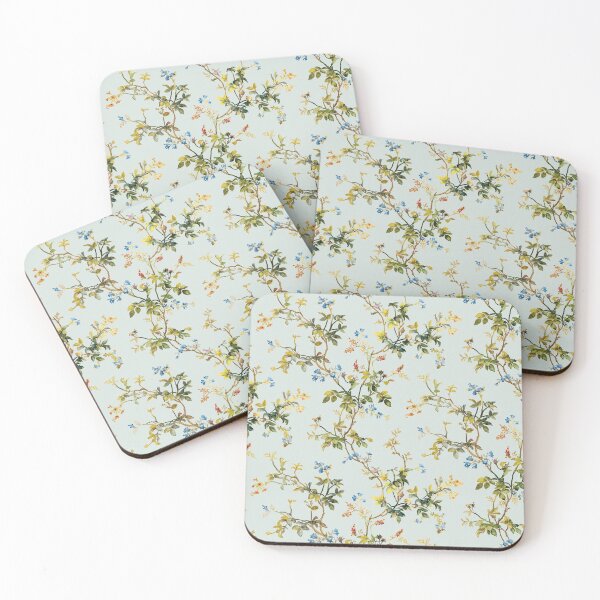Item preview, Water Floral Leaves Pattern_Mint designed and sold by MirabellStories.