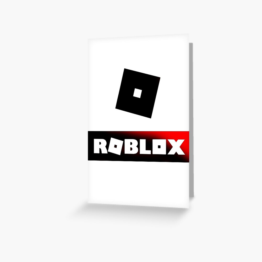 Roblox T Shirt Black And Red Edition Greeting Card By Sandgart Redbubble - black and red roblox shirt