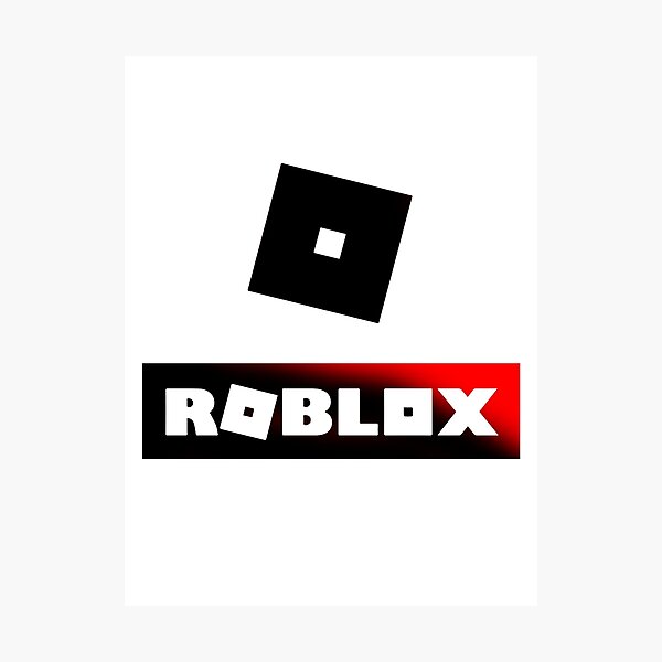 Roblox Logo Black Wall Art Redbubble - roblox app logo black and white