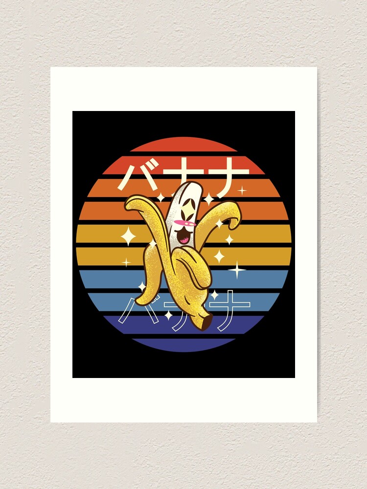"Happy Half Peel Kawaii Banana " Art Print for Sale by sunilbelidon