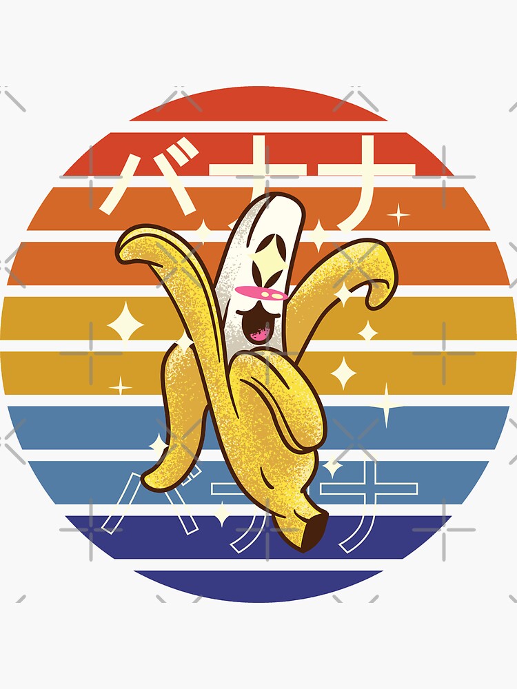 "Happy Half Peel Kawaii Banana " Sticker for Sale by sunilbelidon