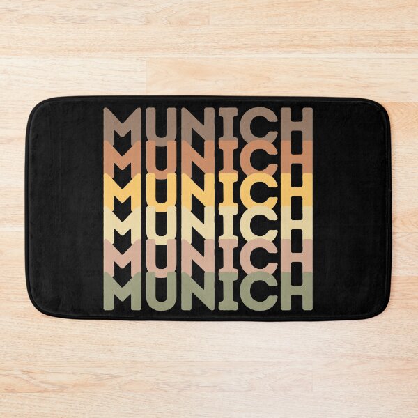 Item preview, Munich Retro Typography Vintage Colors designed and sold by Hoiho Adventure Shirts.