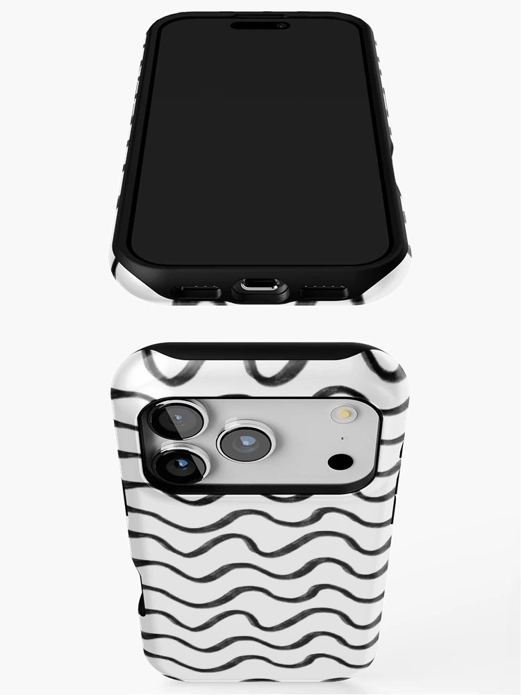 Thumbnail 3 of 4, iPhone Case, Minimal Ripple Pattern designed and sold by fairylily.