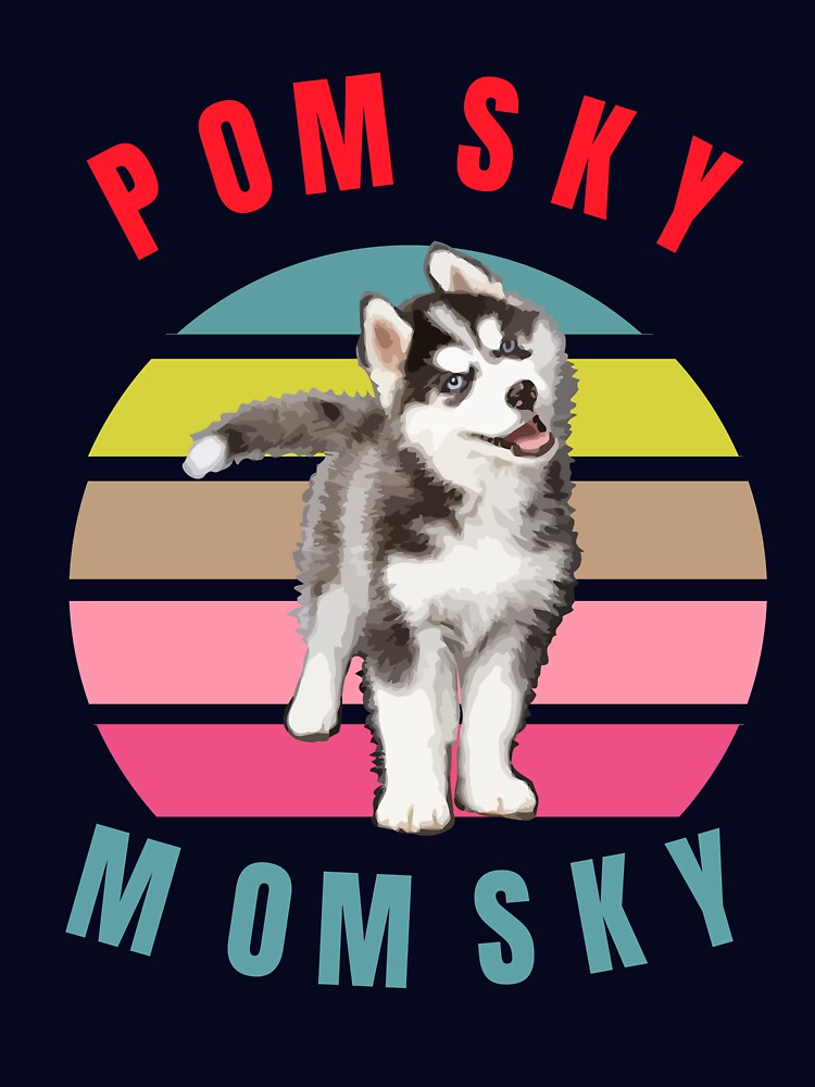 Vintage Trendy Pomsky Momsky Sunset Shirt Eighties Style Vintage Trendy Pomsky Momsky Sunset Shirt Eighties Style