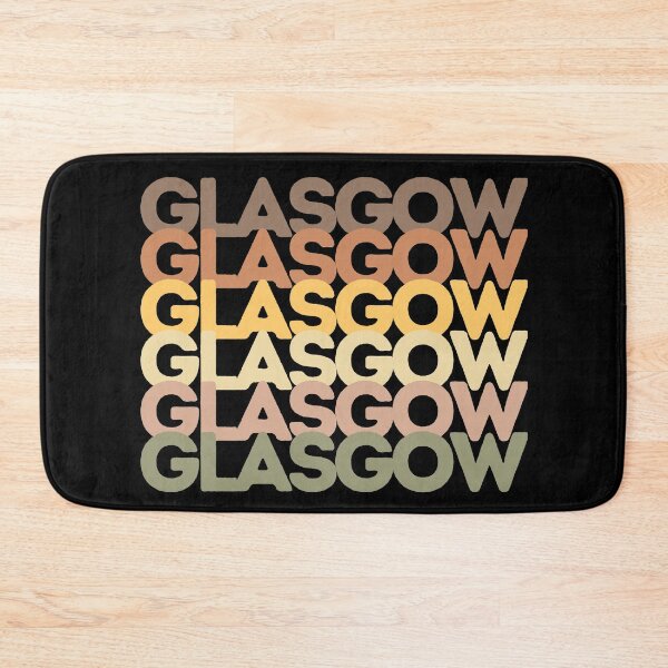 Item preview, Glasgow Retro Typography Vintage Colors designed and sold by Hoiho Adventure Shirts.