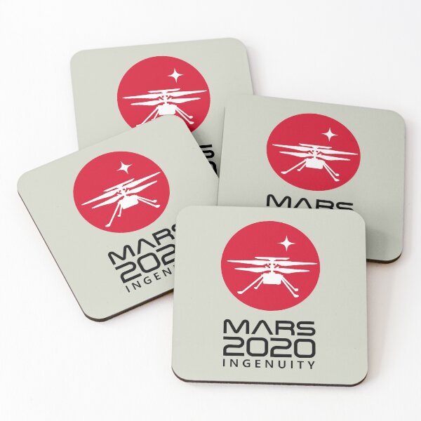Item preview, Mars 2020 Ingenuity helicopter drone logo NASA (black) designed and sold by SolidEarthArt.