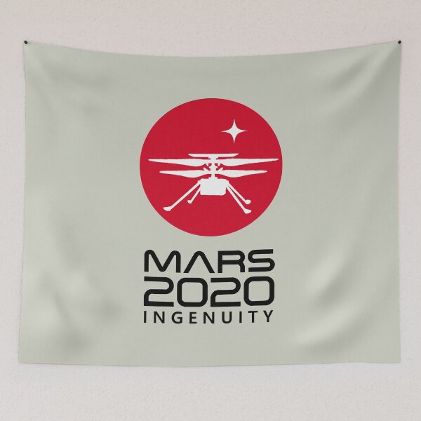 Item preview, Mars 2020 Ingenuity helicopter drone logo NASA (black) designed and sold by SolidEarthArt.