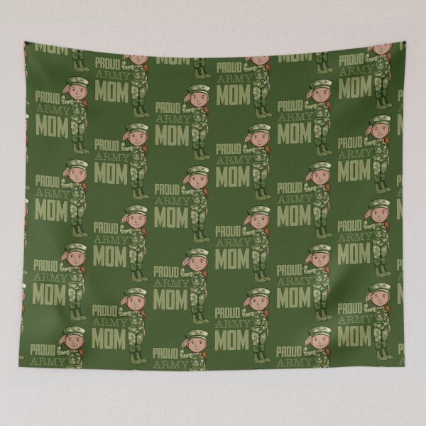 Item preview, Proud Army Mom! (on Green) designed and sold by PawsitiveMum.