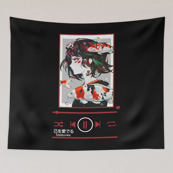 Item preview, Anime Girl Japanese Aesthetic anime Otaku Music player Theme designed and sold by CHAMSING INK.