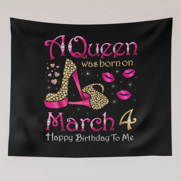 Item preview, A Queen Was Born On March 4 Happy Birthday To Me March B Day  designed and sold by aguilaro.
