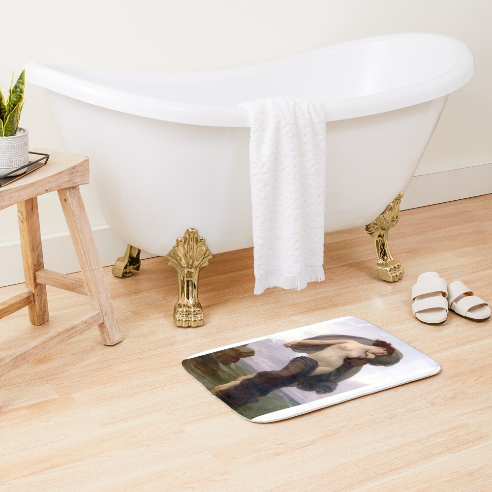 Evening Mood painting by William-Adolphe Bouguereau Bath Mat