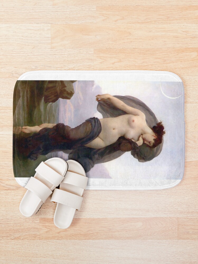 Alternate view of Evening Mood painting by William-Adolphe Bouguereau Bath Mat