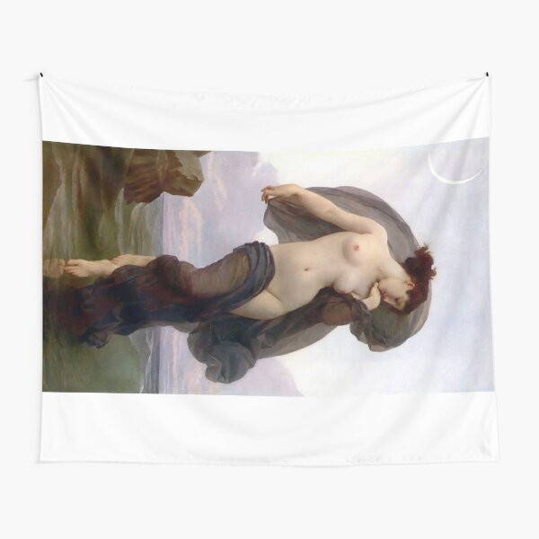 Evening Mood painting by William-Adolphe Bouguereau #EveningMood #painting #WilliamAdolpheBouguereau Tapestry