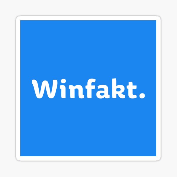 The Winfakt logo. Sticker