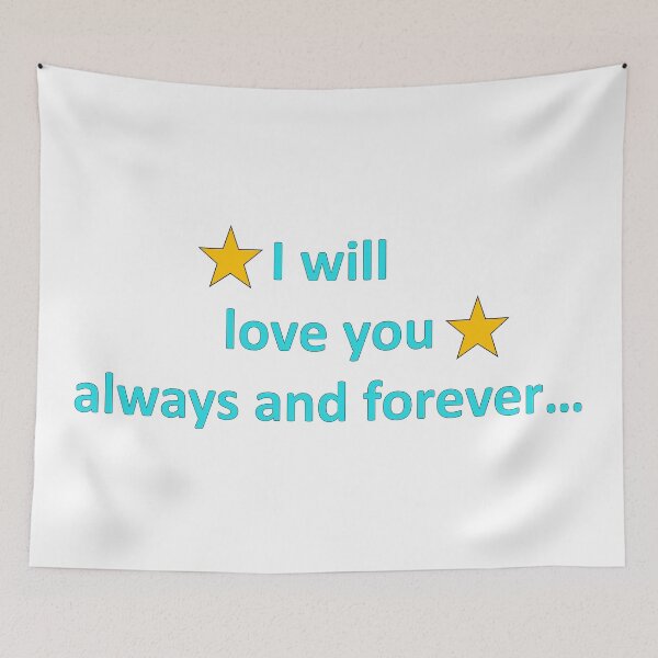 Item preview, Font saying I will love you always and forever designed and sold by Vicky Rodden.