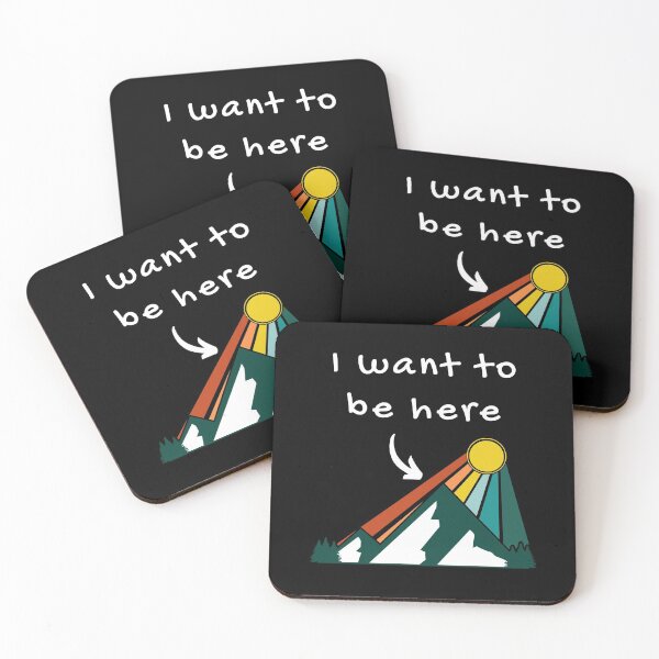 Item preview, I want to be here mountain rainbow sun design designed and sold by Ollie P.  Leo.
