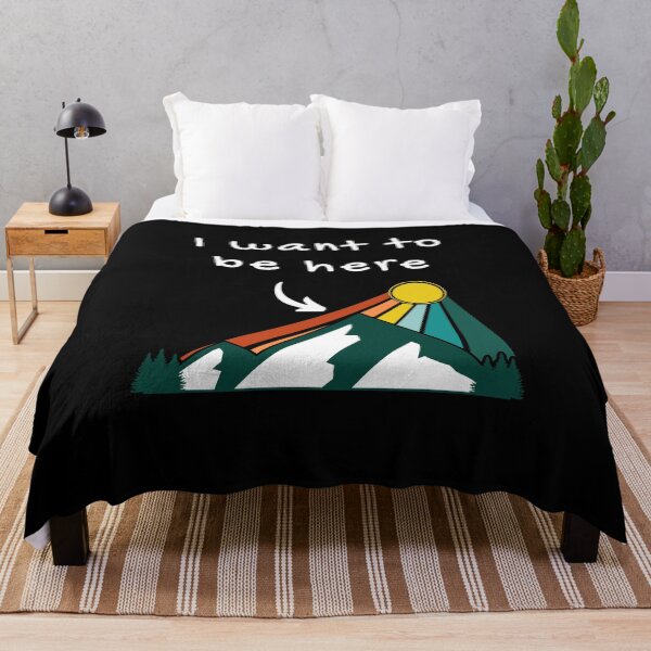 Item preview, I want to be here mountain rainbow sun design designed and sold by Ollie P.  Leo.