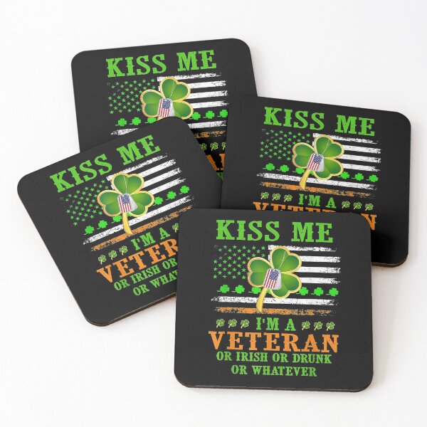 Item preview, Kiss Me I'm A Veteran Irish St Patrick's Day  designed and sold by aguilaro.