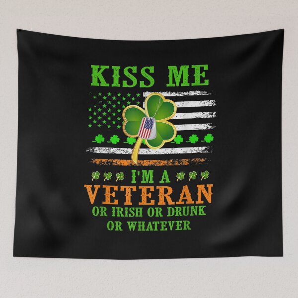 Item preview, Kiss Me I'm A Veteran Irish St Patrick's Day  designed and sold by aguilaro.