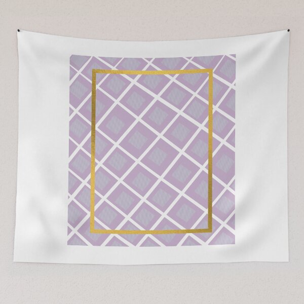 Item preview, Gold accent trendy Purple chequer/checker pattern designed and sold by g v.