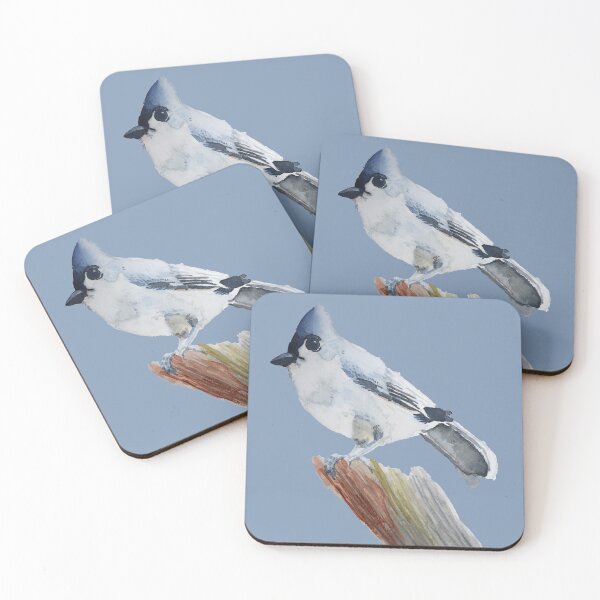 Item preview, Watercolor Tufted Titmouse Bird on a Branch designed and sold by Meagan Stratton.