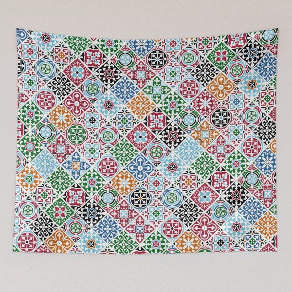 Item preview, Portuguese tile Design - Colorful  Patchwork Pattern   designed and sold by ohaniki.
