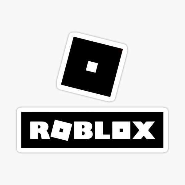 Roblox Logo Black Stickers Redbubble - red and black aesthetic roblox logo