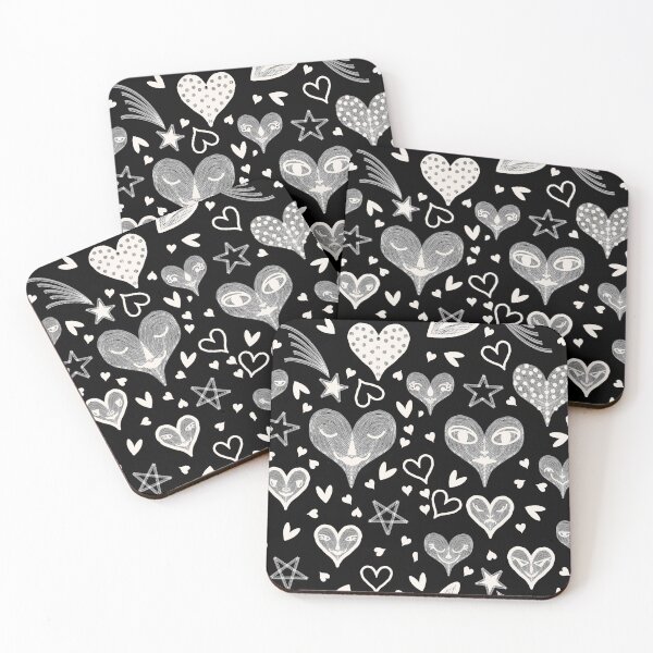 Item preview, Funny heart face, love hearts & shooting stars, sketch designed and sold by Melanie-Palmer.