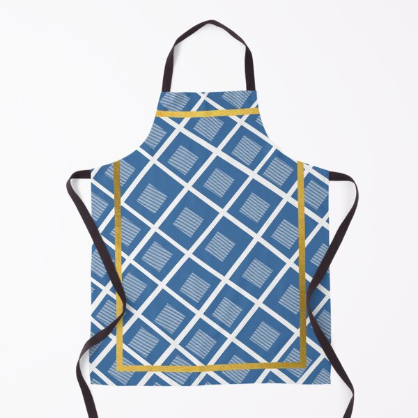 Item preview, Gold accent blue white chequer/checker pattern designed and sold by g v.