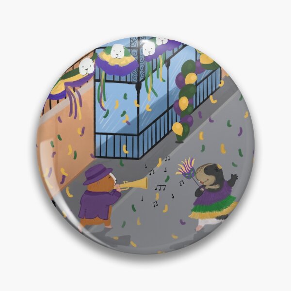Item preview, Guinea pigs celebrating Mardi Gras designed and sold by mondesign26.