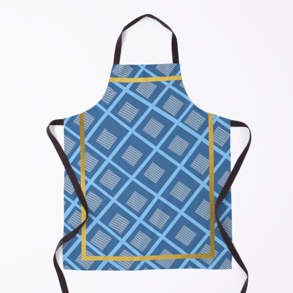 Item preview, gold accent blue on blue chequer/checker pattern designed and sold by g v.
